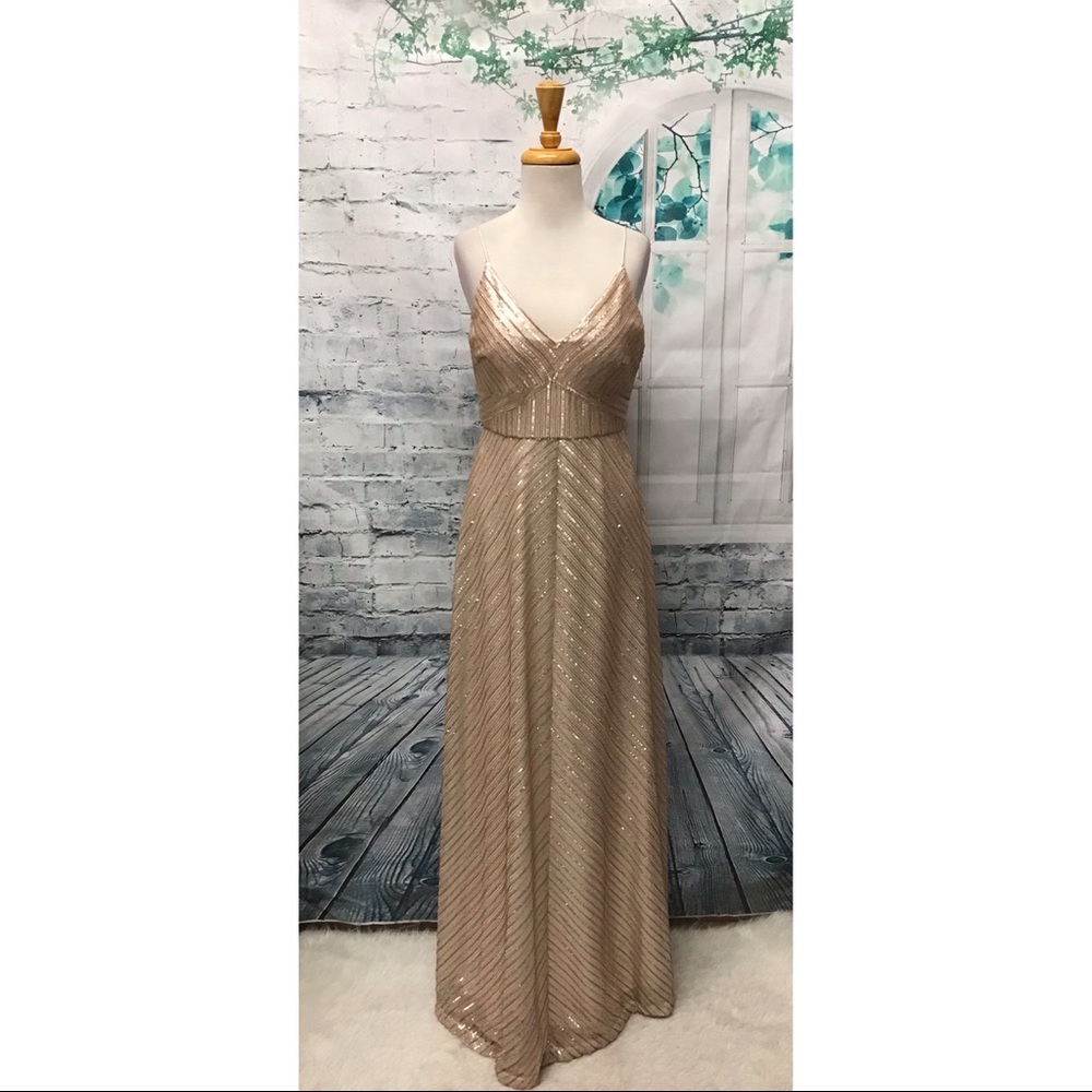 Weddington Way Gold Sequin Dress size 6